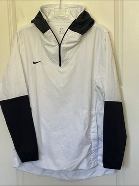 Nike Men’s Wind Runner Track Hooded Pullover XL White Kangaroo Pocket